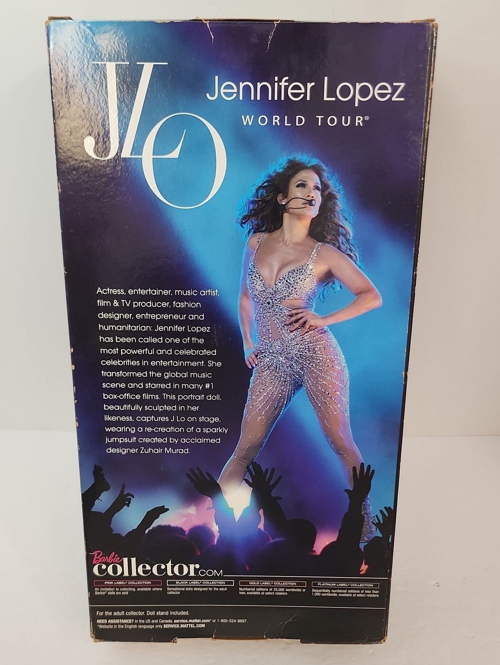 Jennifer Lopez Barbie World Tour Doll JLo Mattel Black Label Collector 2013 NRFB - Picture 6 of 10